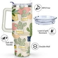 thumbnail image 3 of Cactus 40 Oz Tumbler with Handle Lid and Straw, Stainless Steel Double Walled Vacuum Insulated Cup, Cute Anniversary Wedding Birthday Gifts Tumbler for Women Men Friends Outdoor Indoor, 3 of 7