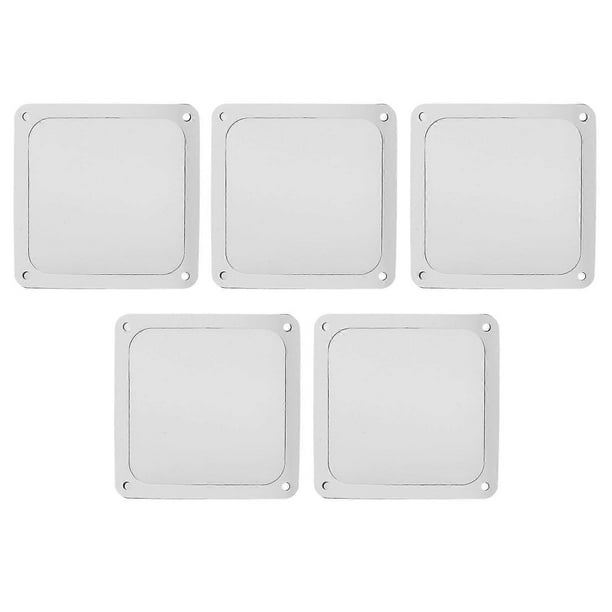 5PCS 120mm Fan Dust Filter Heat Dissipation Soft Magnetic Nylon Frame Computer PC Fan Dust Mesh Filter for PC Case Power Supply Fan Vents White