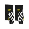 thumbnail image 2 of Umbro Junior Soccer Slip-in Shin Guards, Soccer Protection Gear, Soccer Sleeve, Medium Size, Yellow, Black, 2 of 10