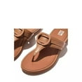 thumbnail image 3 of FitFlop Gracie Rubber-Buckle Leather Toe-Post Women's Sandals, 3 of 3