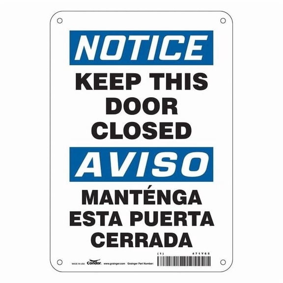 Condor Safety Sign,10 in x 7 in,Aluminum 471Y65