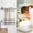 thumbnail image 7 of Yayeee 2 Pack Hand Towels for Bathroom 100% Cotton 16" x 28" Soft Absorbent Kitchen Towel, Beige Plaid Pattern, 7 of 7