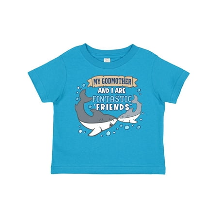 

Inktastic My Godmother and I Are Fintastic Friends Cute Sharks Gift Toddler Boy or Toddler Girl T-Shirt