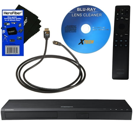 Samsung UBD-M8500 4K UHD Blu-ray Disc Player + Remote Control + Xtech Blu-ray Maintenance Kit + Xtech High-Speed HDMI Cable w/Ethernet + HeroFiber Ultra Gentle Cleaning