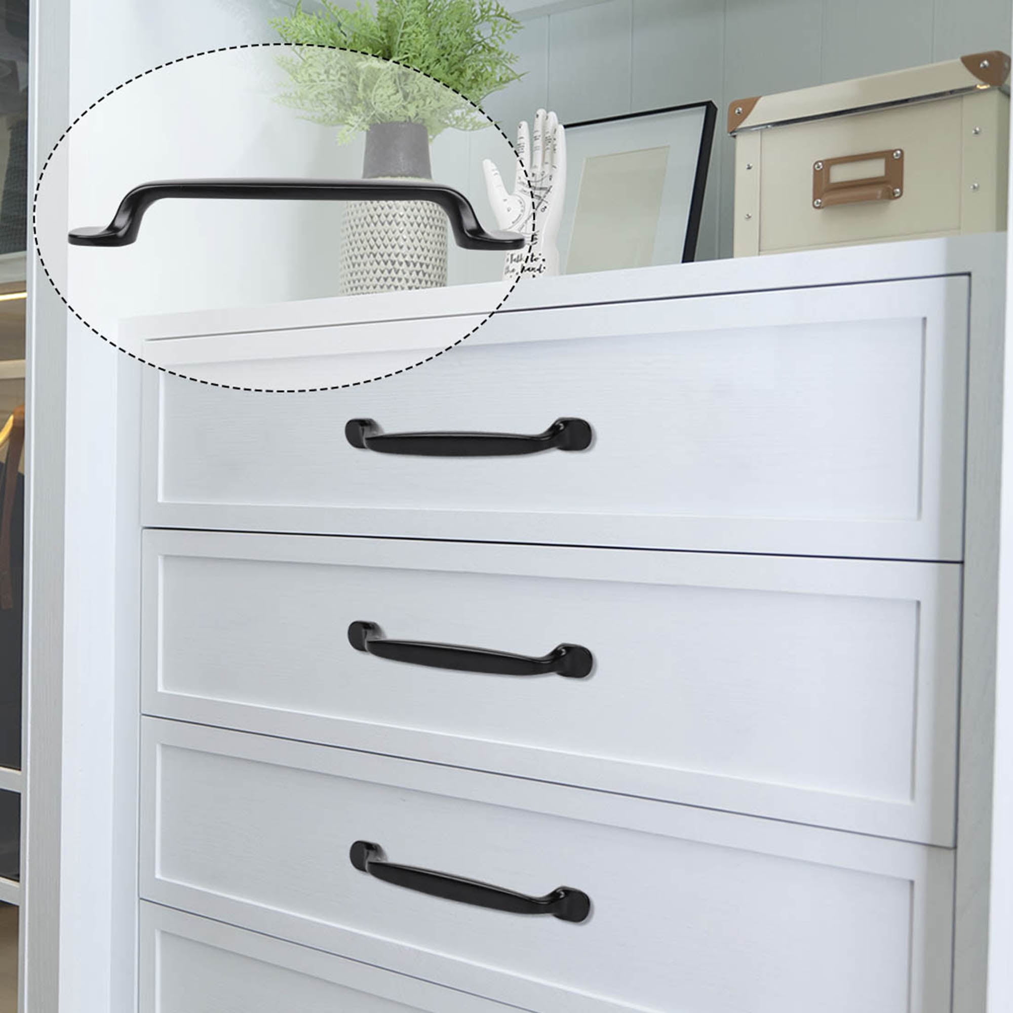 Cabinet Handles Drawer Pulls 3 8 Hole Center Zinc Alloy Painting