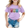 thumbnail image 1 of Vêtements pour Filles Chemise à Manches Courtes Imprimée pour Filles Col Rond Hauts d'Été Mignons pour Adolescentes Cadeaux d'Anniversaire pour Filles de 6-7 Ans Mode, 1 of 4