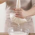 thumbnail image 1 of Bolsas de tela de algodón para leche vegetal, bolsas coladoras de tela para queso, bolsas de filtro de cocina reutilizables compatibles con coladores de té y yogur., 1 of 5