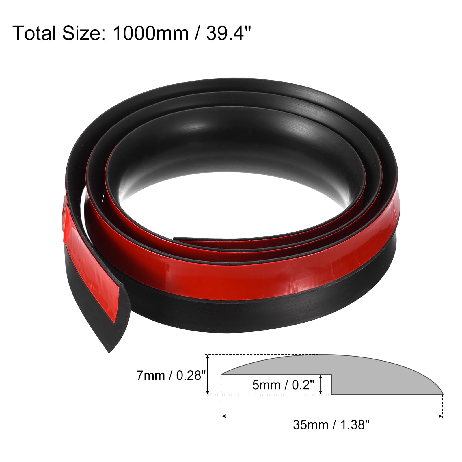 Floor Transition Strip, Self Adhesive Carpet Transition Edging Trim Strip Floor Strip, Black 3.3Ft
