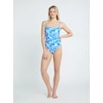 thumbnail image 3 of Time and Tru Women's Ribbed Tie Back One Piece Swimsuit with Tie Back, Sizes S-XL, 3 of 4