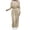 Beige, variant on QSXADF Women's Fall/ Winter Fleece Hoodie Sweatsuit Set Zip Drawstring Hoodie Long Sleeve Top Jogger Pants Set Casual Loungewear Women Fall Winter Outfits