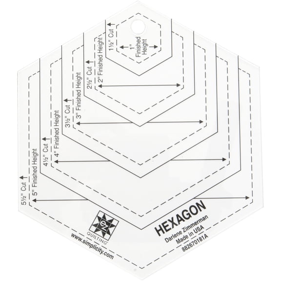 EZ Quilting Hexagon Template