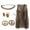 Brown, variant on ASFGIMUJ Open Cardigan For Women 4Pc Sets Autumn Winter Ethnic Sleeveless Tassels Fringed Vest Cardigan Vest Headband Glasses Earrings Hot Pink L
