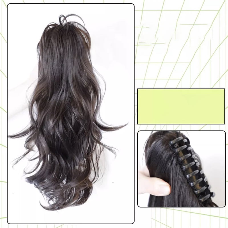 Synthetic Wavy Ponytail Extension Hairpiece Short Curly Claw Clip Ponytail For Women Heat Resistant Pony Tail Clip Fake Hair