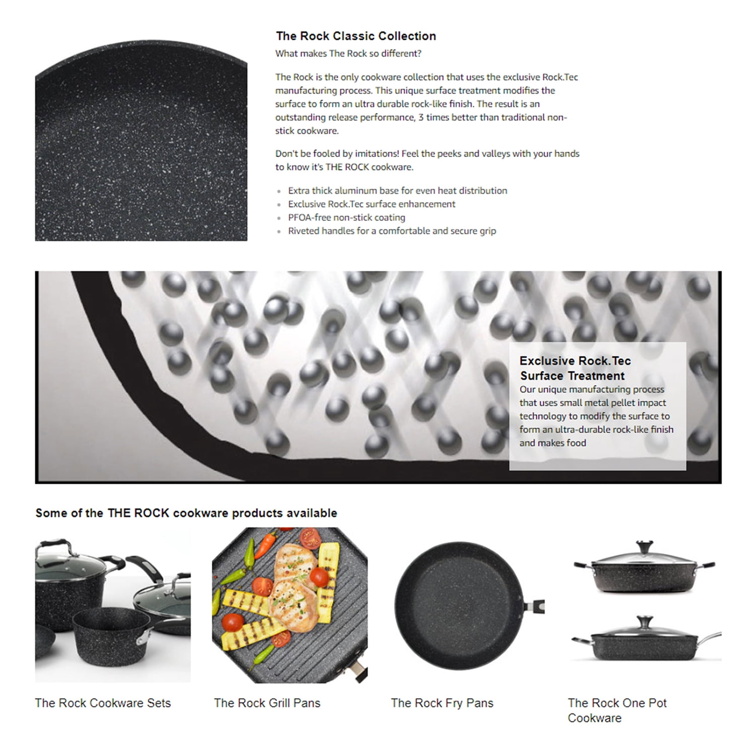 THE ROCK by Starfrit 6-Qt. Non-Stick Aluminum Stockpot/Casserole with Glass Lid & Stainless Steel Handles, 060317-002-0000