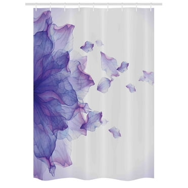 Flower Stall Shower Curtain, Abstract Themed Modern Futuristic Image with Water like Colored Artwork Print, Fabric Bathroom Set with Hooks, 54W X 78L Inches, Lilac and Pink, by Ambesonne