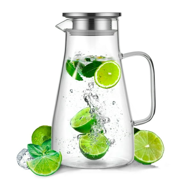 Jarra de Vidrio Con Tapa de Acero Inoxidable ML40JAR 1.8 L