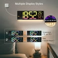 thumbnail image 5 of Mee 2ou 16" Large Digital Clock With Temperature, Date, Auto DST, Night Light, Auto Brightness Dimmer, 24/12-hour Wall Clock for Living Room Garage Office Classroom Gym Shop Decor, 5 of 10