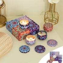 OEFNTAC Decorations 4PC Scented Candles Gift Set Small Soy Aromatherapy Relaxation Home Women’s Christmas Thanksgiving 2.36in Xmas Decorations