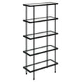 thumbnail image 2 of Evelyn&Zoe Inez 68" Tall Rectangular Bookcase in Blackened Bronze, 2 of 5