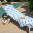 thumbnail image 6 of Arkwright Las Rayas Chaise Lounge Cover - 100% Cotton Terry Pool Towel - 30 x 85 in. - (2 Pack) Blue, 6 of 7
