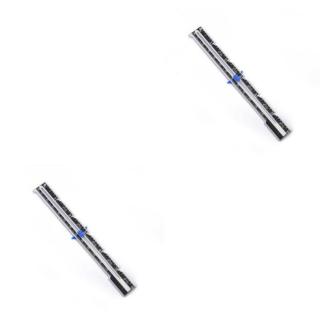 Redempat Seam Guide Ruler DIY Aluminum Accurate Measurement Fix Firmly Durable Rust-proof Convenient Quilting Rulers Embroidery Blue 2Set