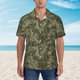 thumbnail image 2 of Balery Green Snake Skin Camisas hawaianas de manga corta para hombre, camisas playeras de corte holgado, camisas de vacaciones con botones,X-Large, 2 of 7