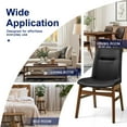thumbnail image 4 of DyFun Leather Dining Chairs Set of 2 with Solid Wood Legs and Elegant Stitching for Kitchen and Dining Room, Black, 4 of 9
