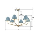 thumbnail image 5 of XAV-B9316-VG-BL Crystorama Lighting Xavier - 6 Light Chandelier-14.25 Inch Tall and 40 Inch Wide-Vibrant Gold/Blue Finish, 5 of 8