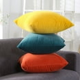 thumbnail image 3 of Cterwk Pack of 2 Velvet Soft Throw Pillow Covers Solid Decorative Pillowcase Square Pillow Case for Sofa Bedroom Car, 18x18 Inch, 3 of 8