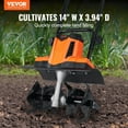 thumbnail image 4 of 10 Amp Electric Tiller/Cultivator, 14" Tilling Width & 3.94" Depth, Steel Manganese Tines, Corded Rototiller for Garden Soil Digging and Lawn Cultivation, 4 of 11