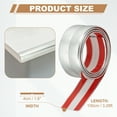 thumbnail image 2 of 3-in-1 Peel and Stick Trim, 1.6in x 3.2 ft Multifunctional Wall Molding Trim, Flexible Edge Guard Molding Self-Adhesive Caulk Strip for Floor, Table, Door Frame, Shiny Silver, 2 of 7