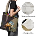 thumbnail image 3 of The Amazing World of Gumball Bolso de tela con estampado de lienzo para mujer, bolsa de compras reutilizable y estética, con cremallera interior, regalo para mujer,40*40cm., 3 of 6