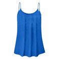 thumbnail image 4 of HAPIMO Women's Summer Tank Tops V-Neck Blouse Basic Tunic Camisole Solid Color Print Tops Sleeveless Shirts for Girls Pleat Flowy Swing Camis Blue M, 4 of 4