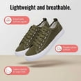 thumbnail image 5 of The Fashion Supply Canvas Shoes for Women, Casual Low Top Lace-Up Womens Shoes Sneakers, Extra Laces (Olive, 11), 5 of 7