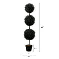 thumbnail image 2 of Nearly Natural 4ft. UV Resistant Artificial Halloween Black Triple Ball Boxwood Topiary (Indoor/Outdoor), 2 of 7