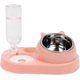 thumbnail image 5 of Pink stainless steel cat food and water bowl set for pets, 5 of 5