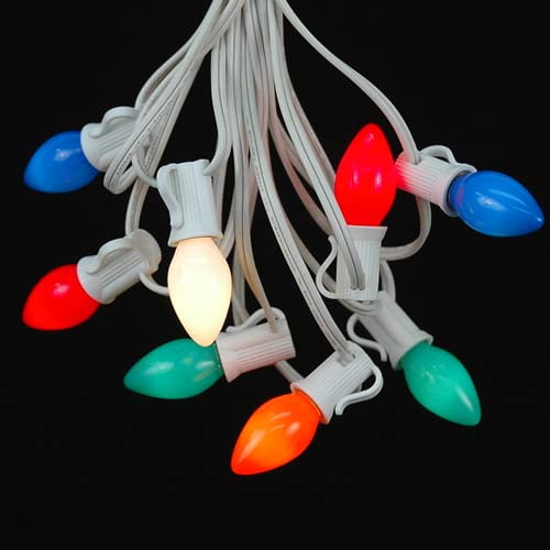Novelty Lights C7 Ceramic Christmas Lights Set Indoor/Outdoor