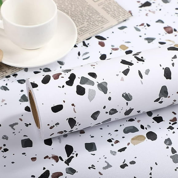 Terrazzo - Contact Paper For Countertops, 0.6x5m, Self Adhesive Film For Shelf, Kitchen, Drawer, Waterproof Wallpaper For Kitchen, Bedroom, Bathroom,
