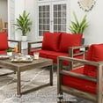 thumbnail image 6 of Pakunoda Outdoor Deep Seat Cushion Set for Patio Furniture, Waterproof & Fade Resistant, 22" L X 22" W X 4" H, Red, 6 of 6