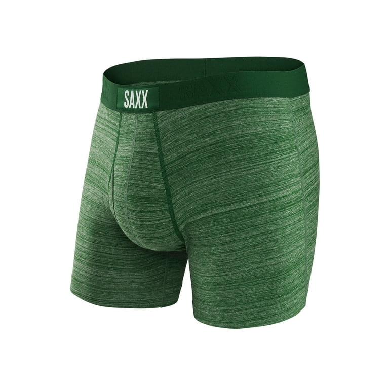 Saxx Mens Ultra Tri-Blend Fly Performance Boxers Underwear X-Large Forest  Heather 