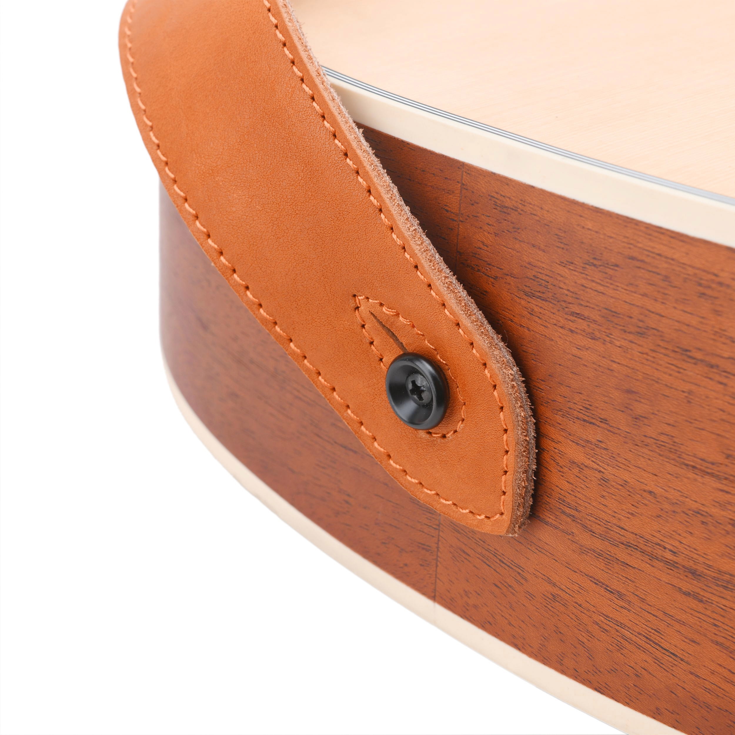 RAM'S LAND Adjustable Guitar Strap Handmade Leather Acoustic Electric Bass Guitar Straps