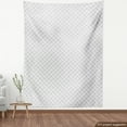 thumbnail image 3 of Abstract Fabric by the Yard, Ornamental Round Squares with Polka Dots on a Greyscale Tone Background, Decorative Upholstery Fabric for Chairs & Home Accents, Pale Taupe and White by Ambesonne, 3 of 4
