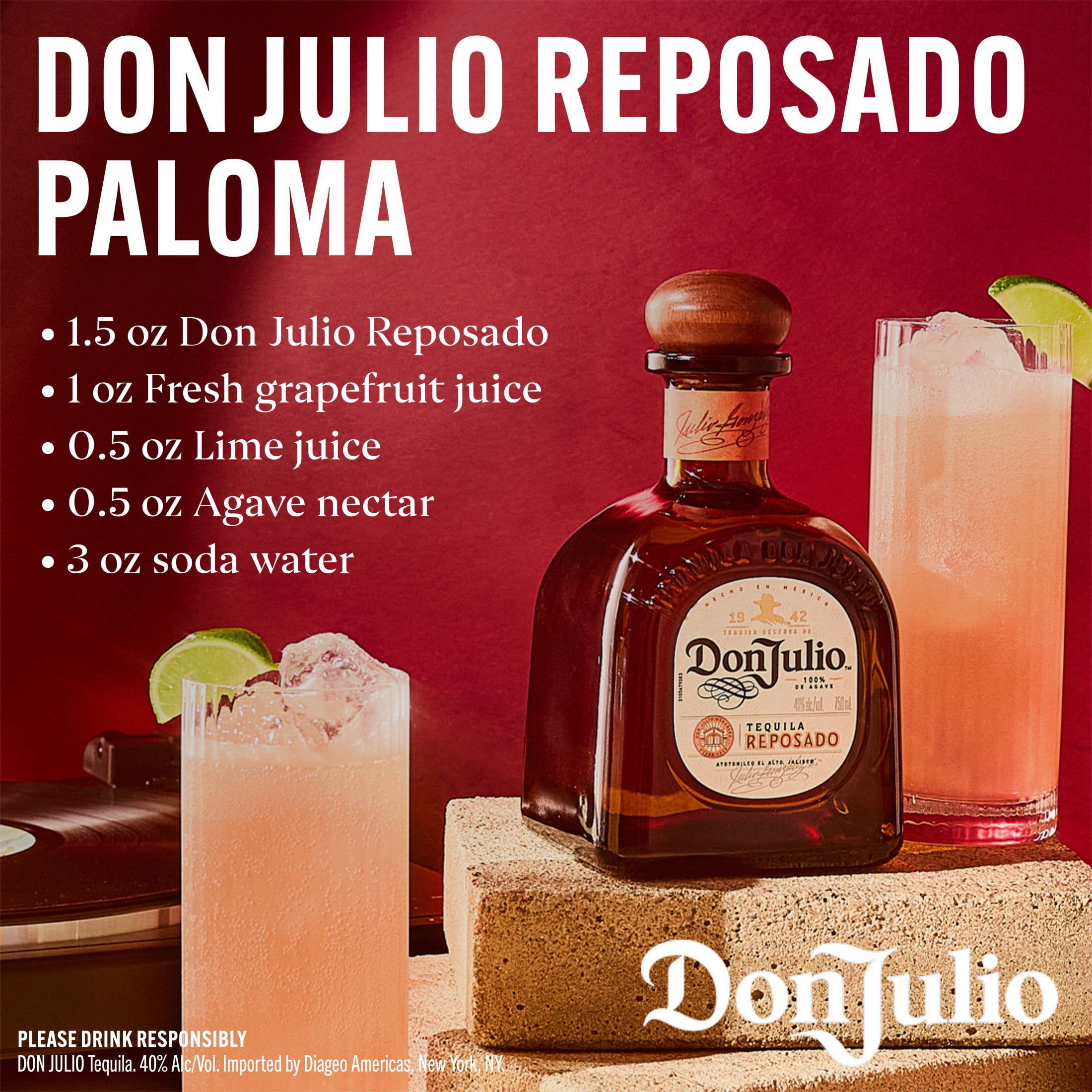 Don Julio Reposado Tequila, 750 mL, 40% ABV