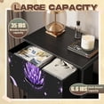 thumbnail image 2 of Dresser for Bedroom with 4 Storage Drawers Purple Crystals Crescent Moons Cosmic Design Dressers Chest of Drawers Steel Framed Fabric Organizers for Closet Living Room Hallway Large Capacity, 2 of 8