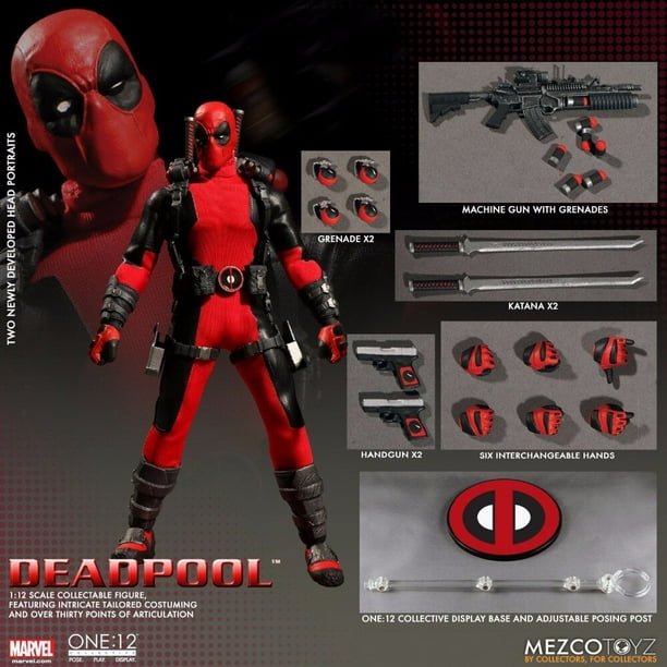 Mezco Marvel Deadpool X-Men Super Hero One:12 Collective BJD Figure Toys  16cm 