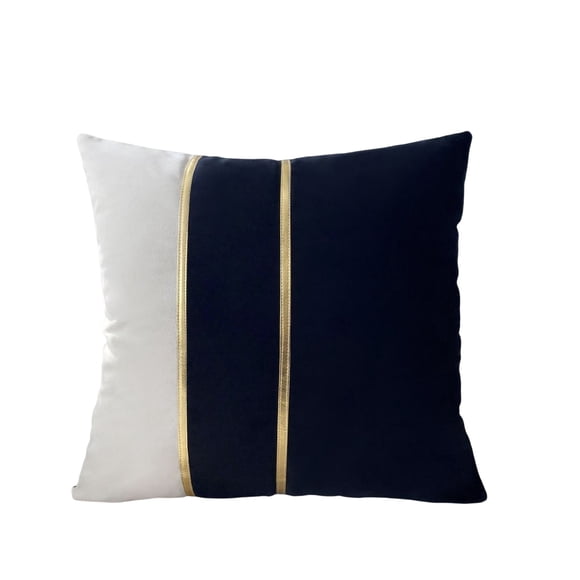 Injueey Funda de almohada moderna para sofá y silla, funda de cojín cuadrada, retales decorativos, costura, funda de almohada para Decoración del hogar Negro