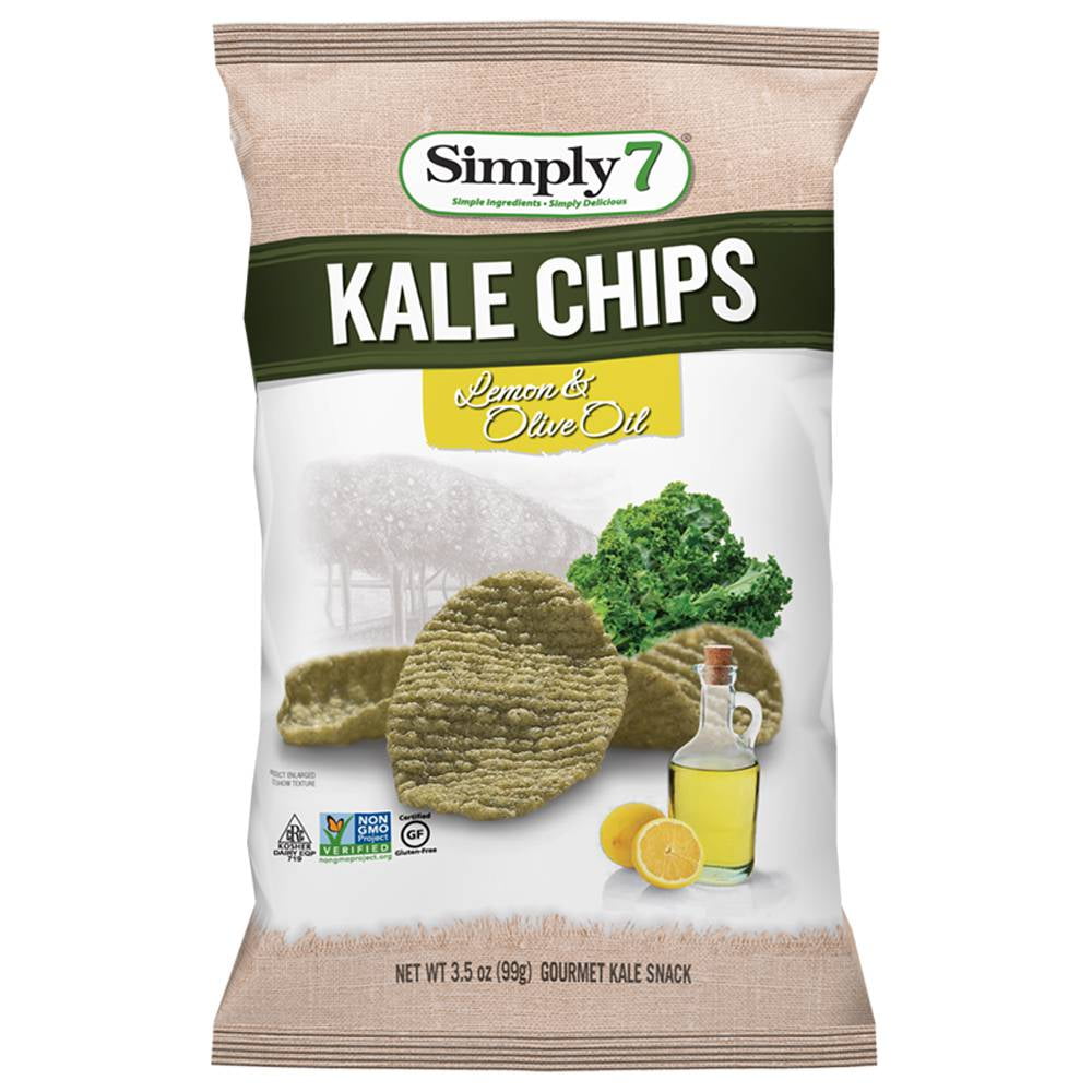 Simply7 Kale Chips Lemon & Olive Oil 3.5oz (PACK OF 6)