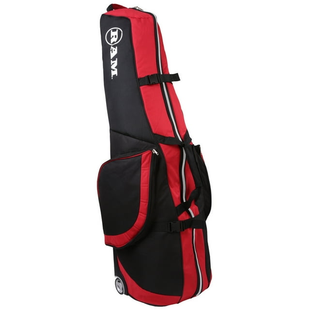 Ram FX Golf Travel Cover Deluxe Padded Wheeled Flight Bag Red