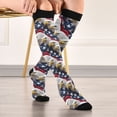 thumbnail image 5 of FORMRS Womens Knee High Socks Casual Long Thick Travel Daily Wear, 2 Pairs, American Eagle Pattern, 5 of 6