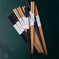 thumbnail image 4 of Aosijia Reusable Chestnut Chopsticks Set 5 Pairs Portable Hexagonal Chopsticks Chinese Korean Japanese Style Wooden Chopsticks Utensils Black, 4 of 11